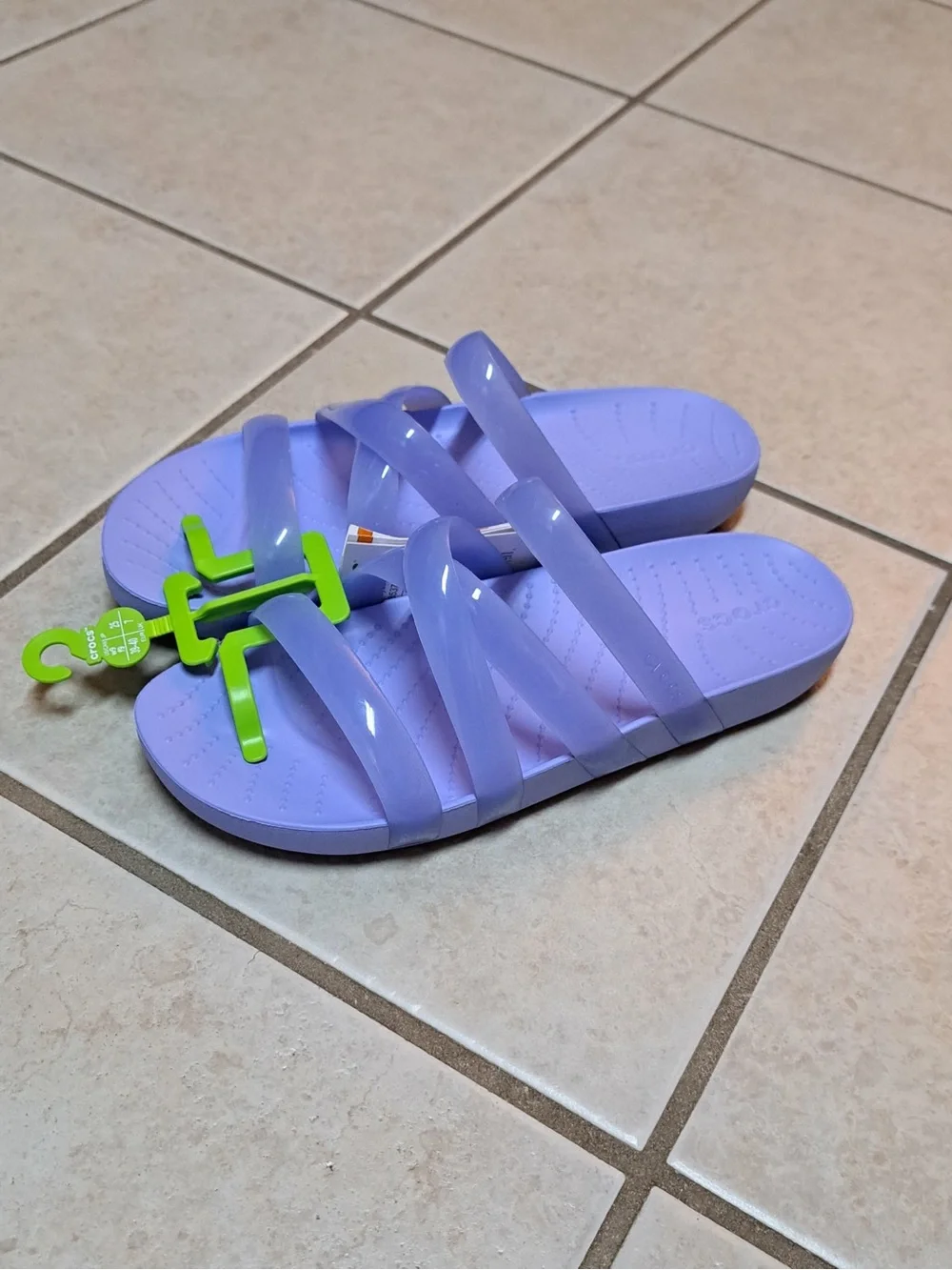 Crocs Women's Splash Glossy Strappy Sandals - Women's size 9